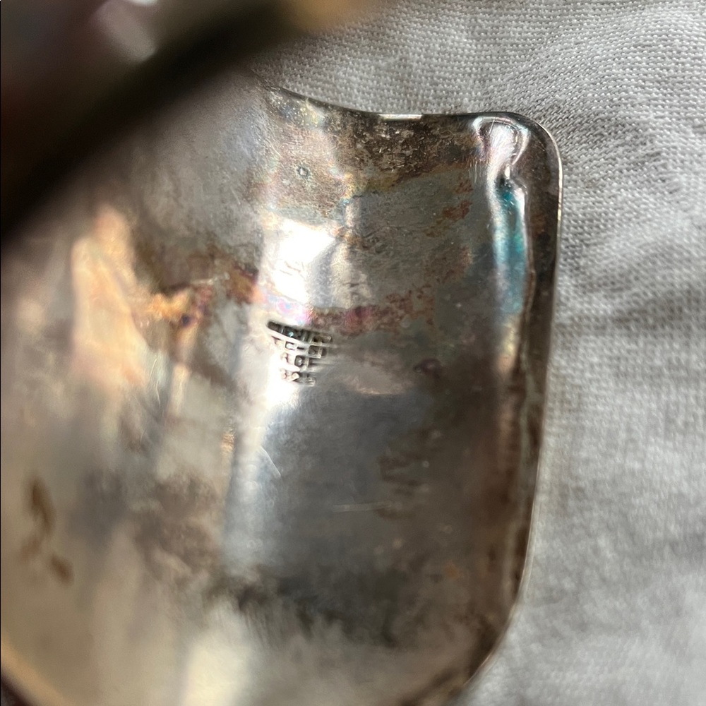 Silver heavy cuff bracelet